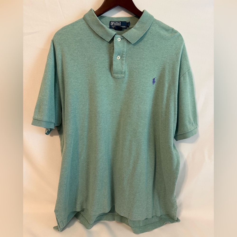 Polo by Ralph Lauren Men’s Short Sleeve Solid Green Polo Shirt XL Classic Fit